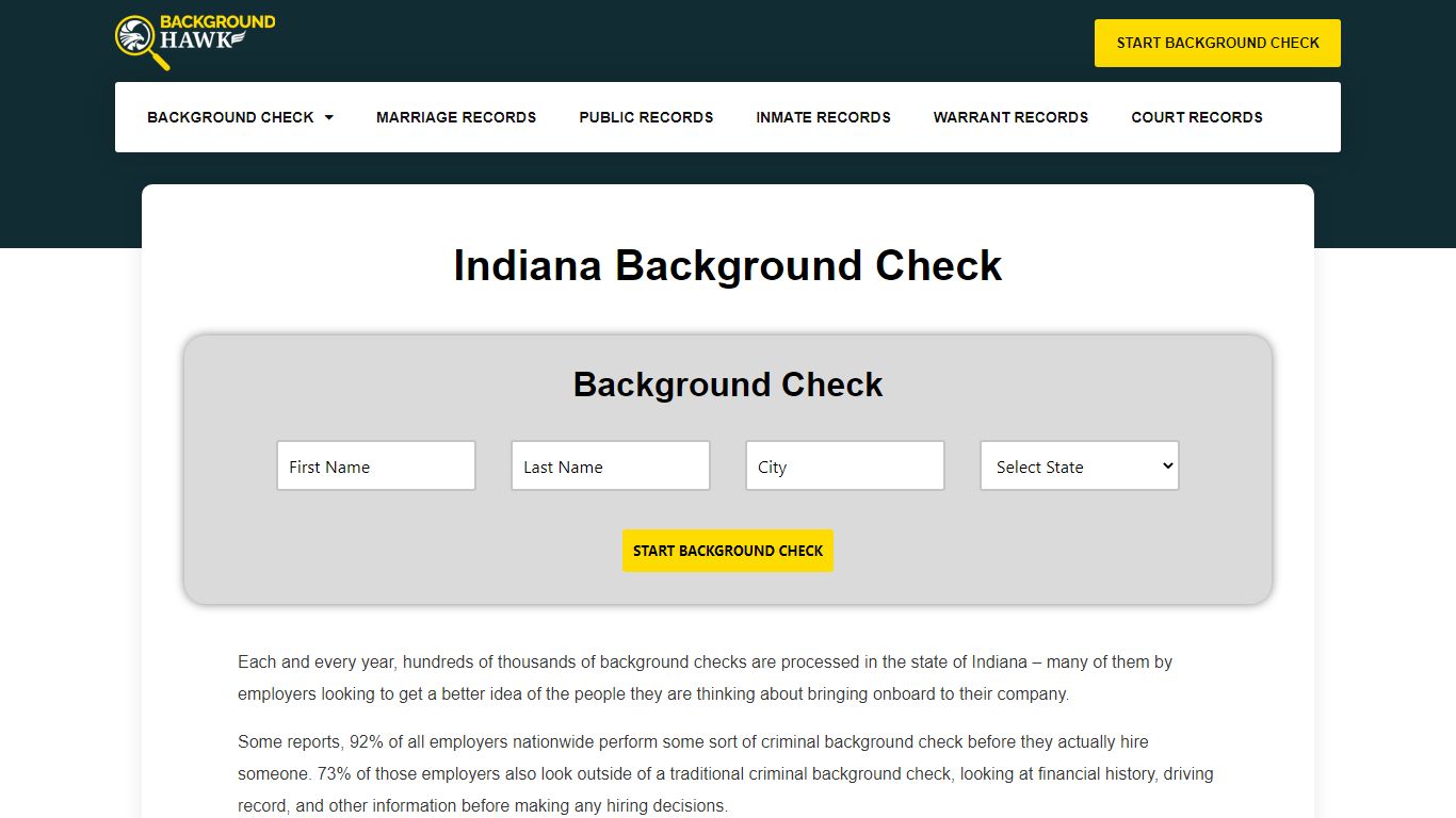 Indiana Background Check